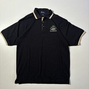 Black Florida Embroidered Polo Shirt - XXL